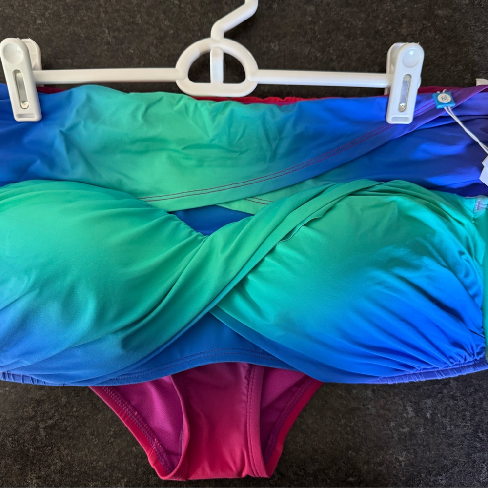 Bleu Rod Beattie Gradient Bikini in Blue and Green